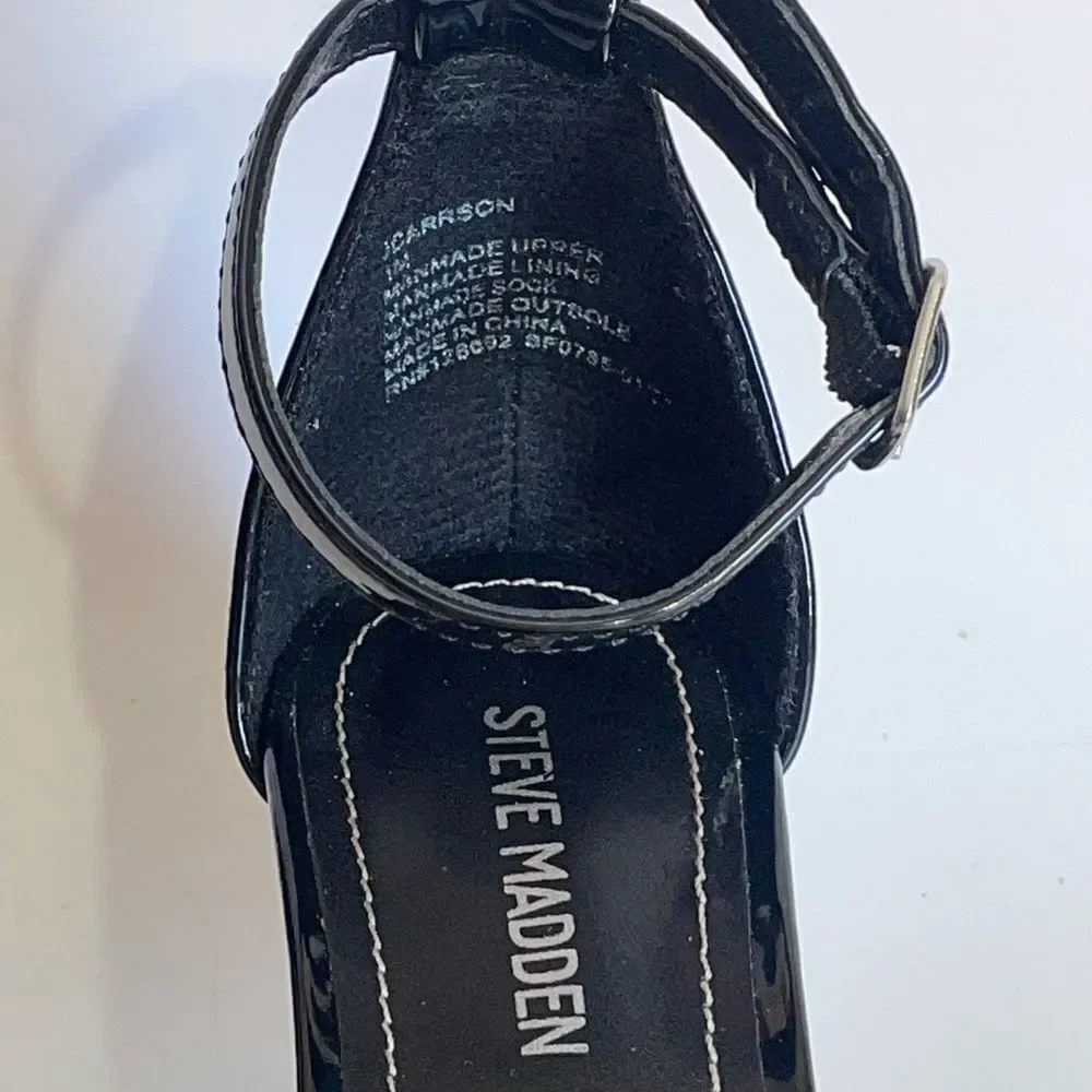 Steve Madden Black Heels with Ankle Strap